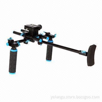 1/4-inch Camera DSLR Rig Shoulder Supports, Double Handle for DSLR EOS 60D 1/5D II